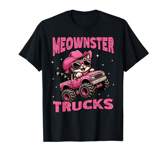 Funny Monster Truck Cat For Girls Women Monster Truck Party T-Shirt