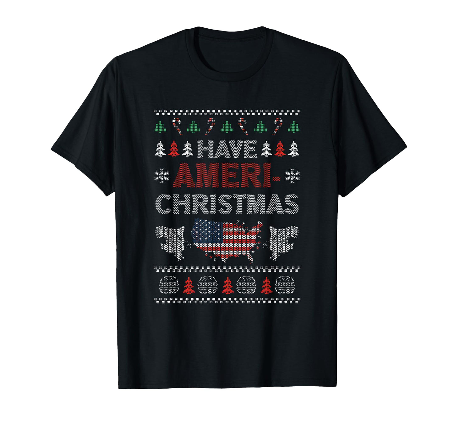 Have Ameri-Christmas Funny USA Patriotic XMAS T-Shirt