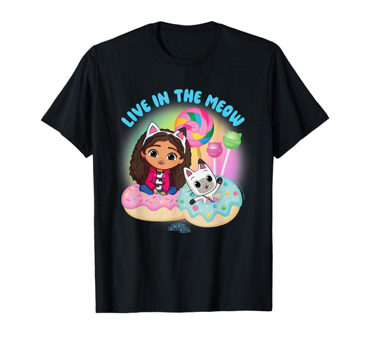 DreamWorks Gabby’s Dollhouse The Movie Live in The Meow T-Shirt