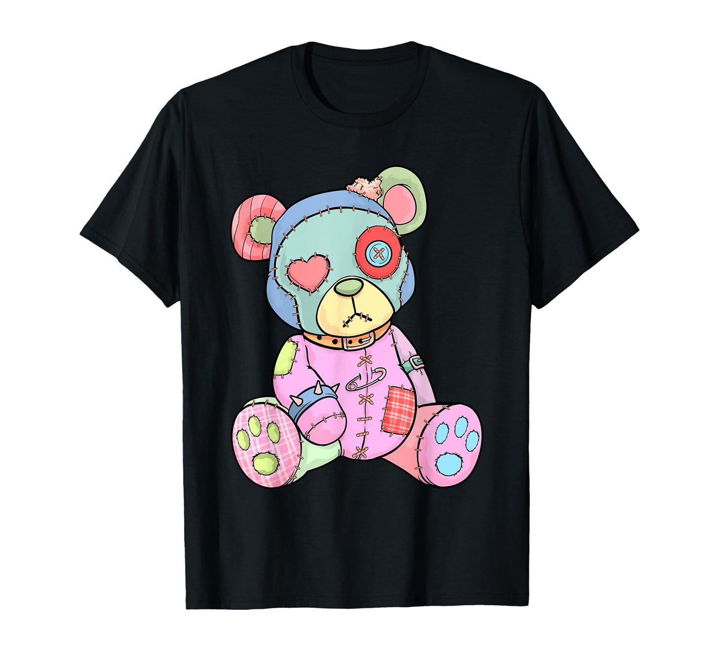Pastel Goth Teddy Bear Japanese Anime Kawaii Menhera T-Shirt Small
