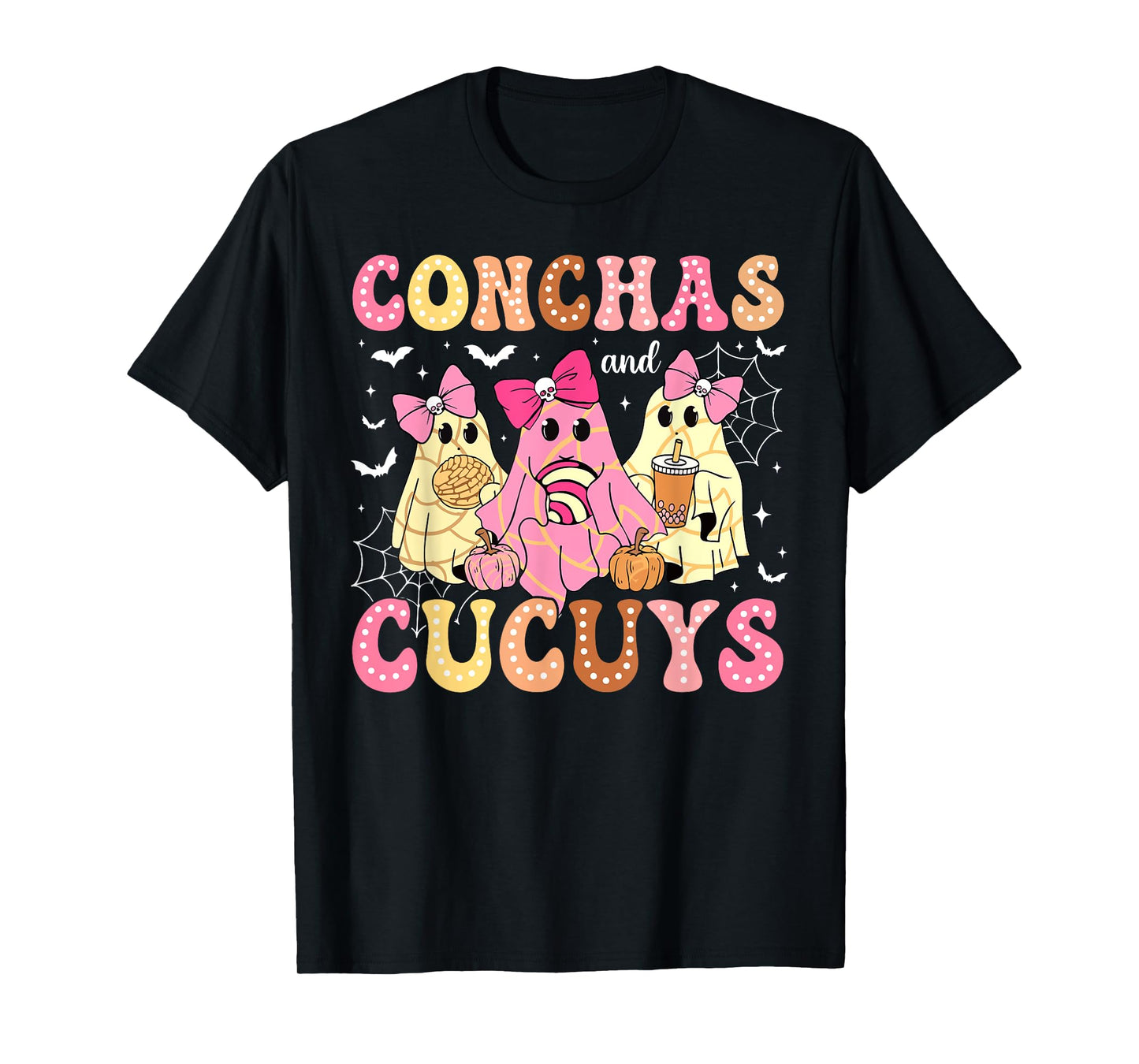 Cute Conchas And Cucuys Ghost Funny Halloween Mexican Ghost T-Shirt