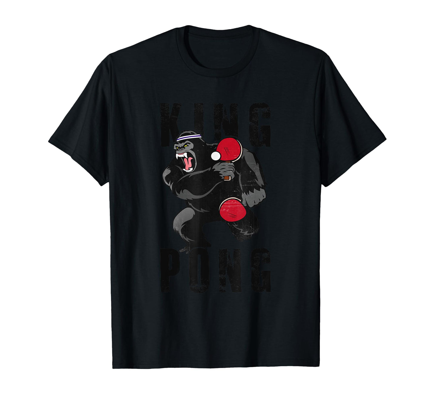 Vintage King Pong - Ping Pong Table Tennis Player Game Gift T-Shirt