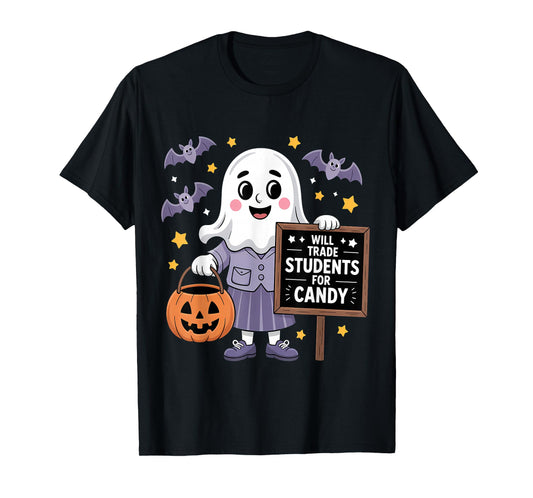 Will Trade Students for Candy Halloween Fun T-Shirt