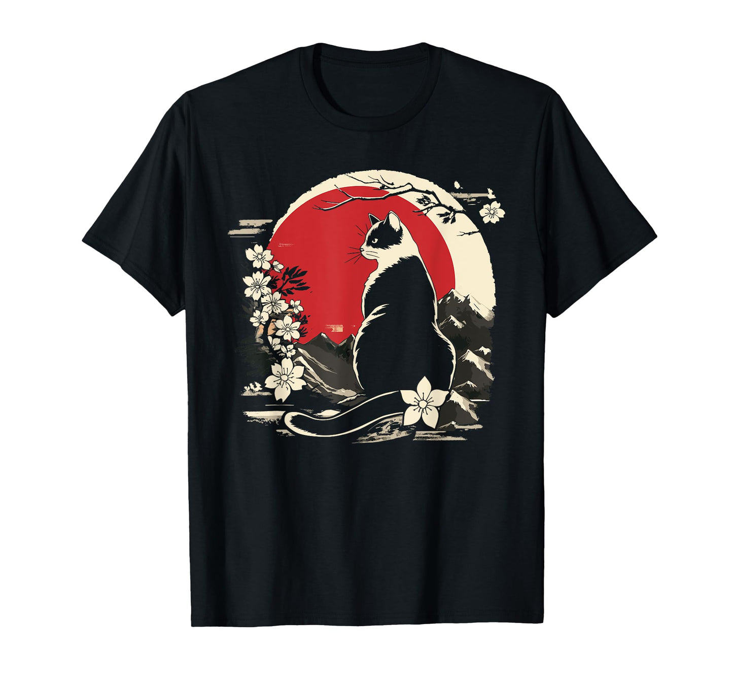 Kawaii Cat Anime Japanese Retro Men Women Kids Funny Cat T-Shirt