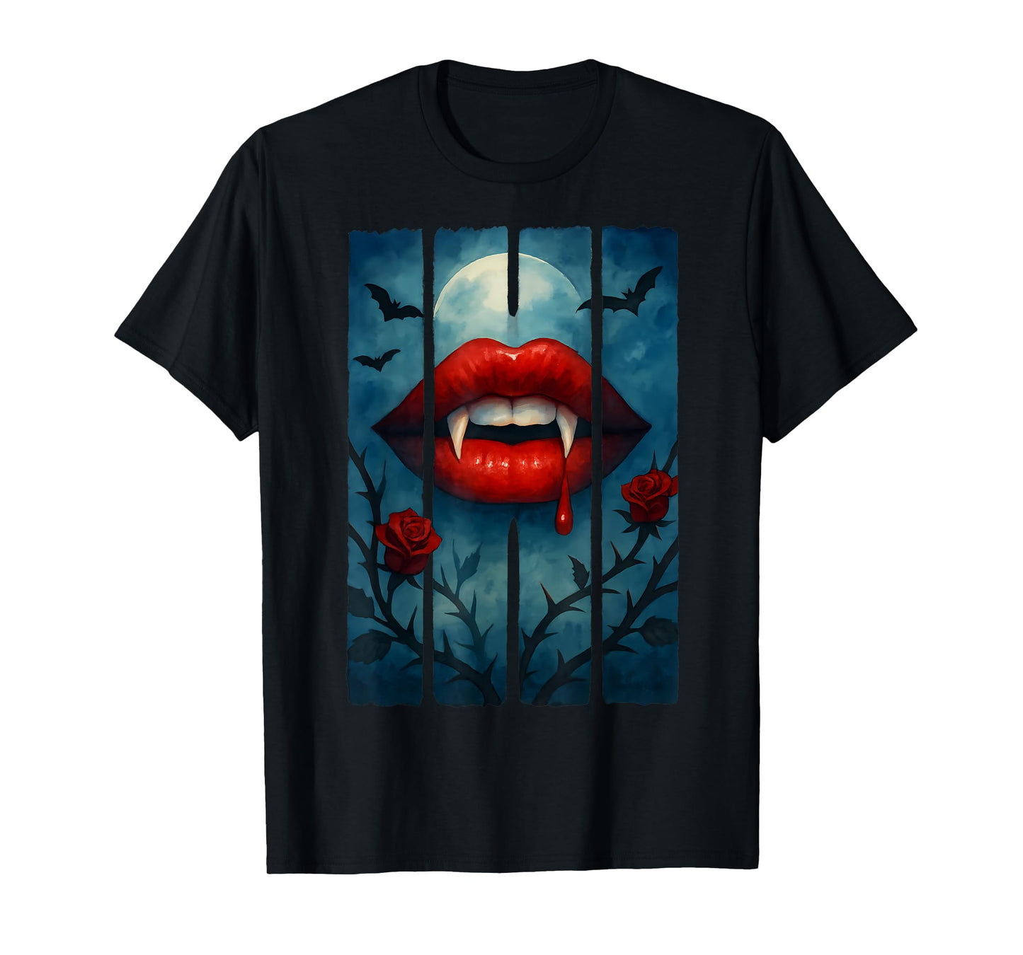 Vampire Lips Halloween Women T-Shirt