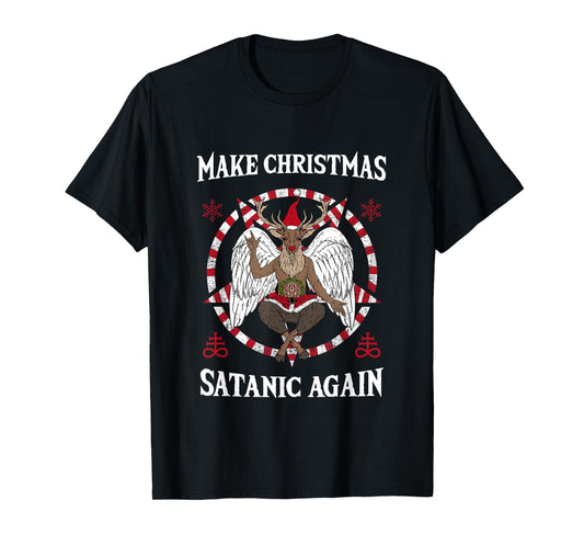 Make Christmas Satanic Again I Pentagram Death Metal Costume T-Shirt