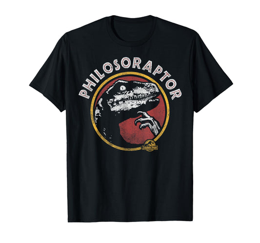 Jurassic Park Humor T-Shirt - Classic Fit, Crew Neck, Short Sleeve, Adult, Black