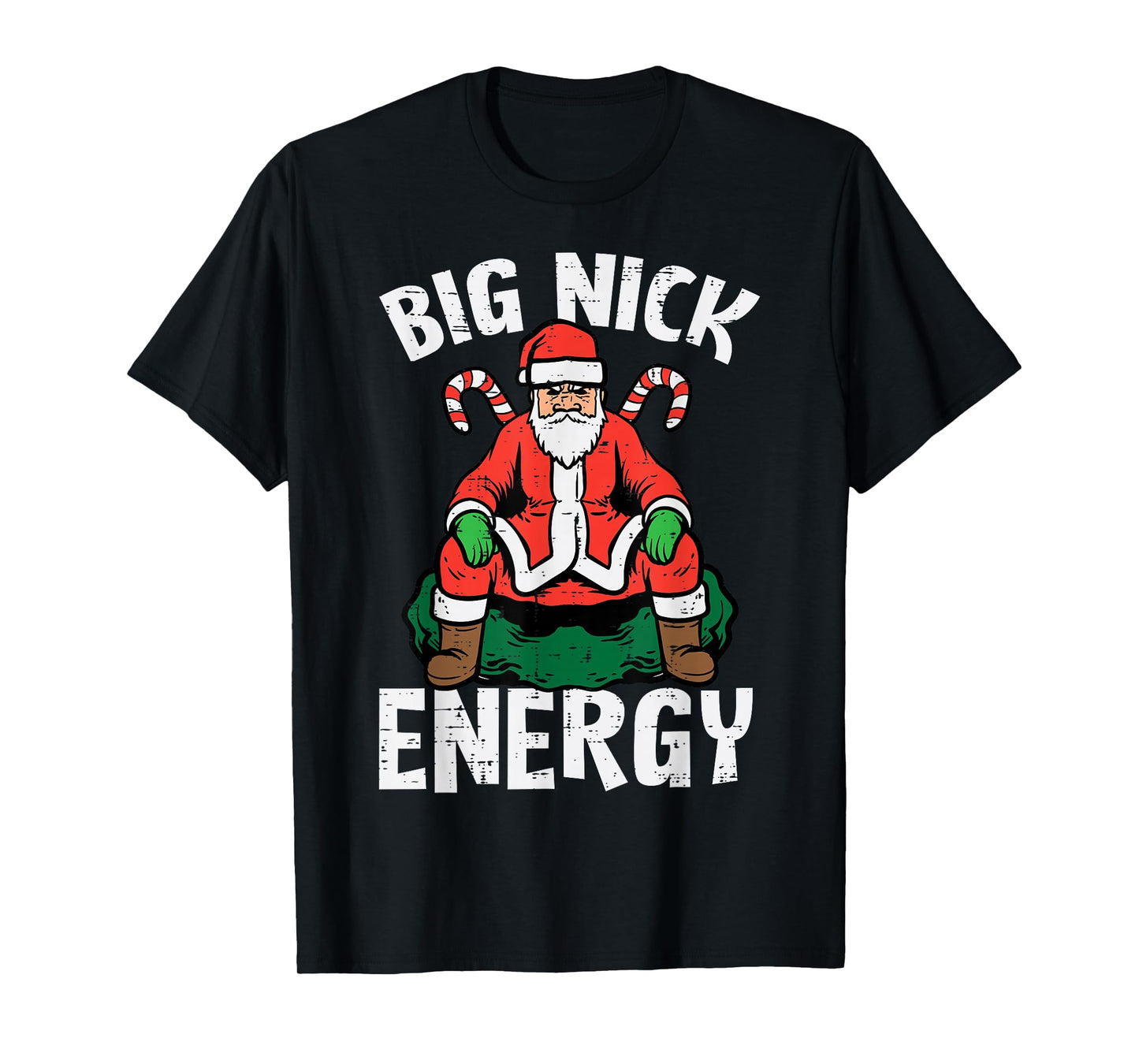 Big Energy Santa Funny Xmas PJs Christmas Party Adult Men T-Shirt