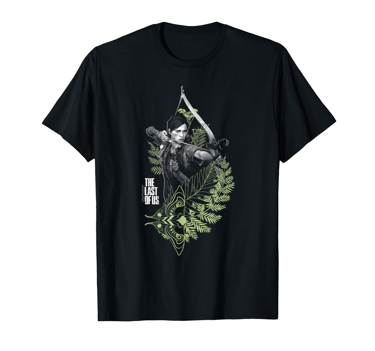 The Last of Us Ellie with Moth and Leaves Video Game T-Shirt