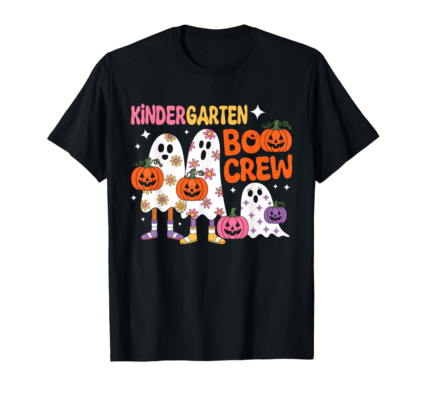 Kindergarten Boo Crew Kindergarten Halloween Costume Teacher T-Shirt