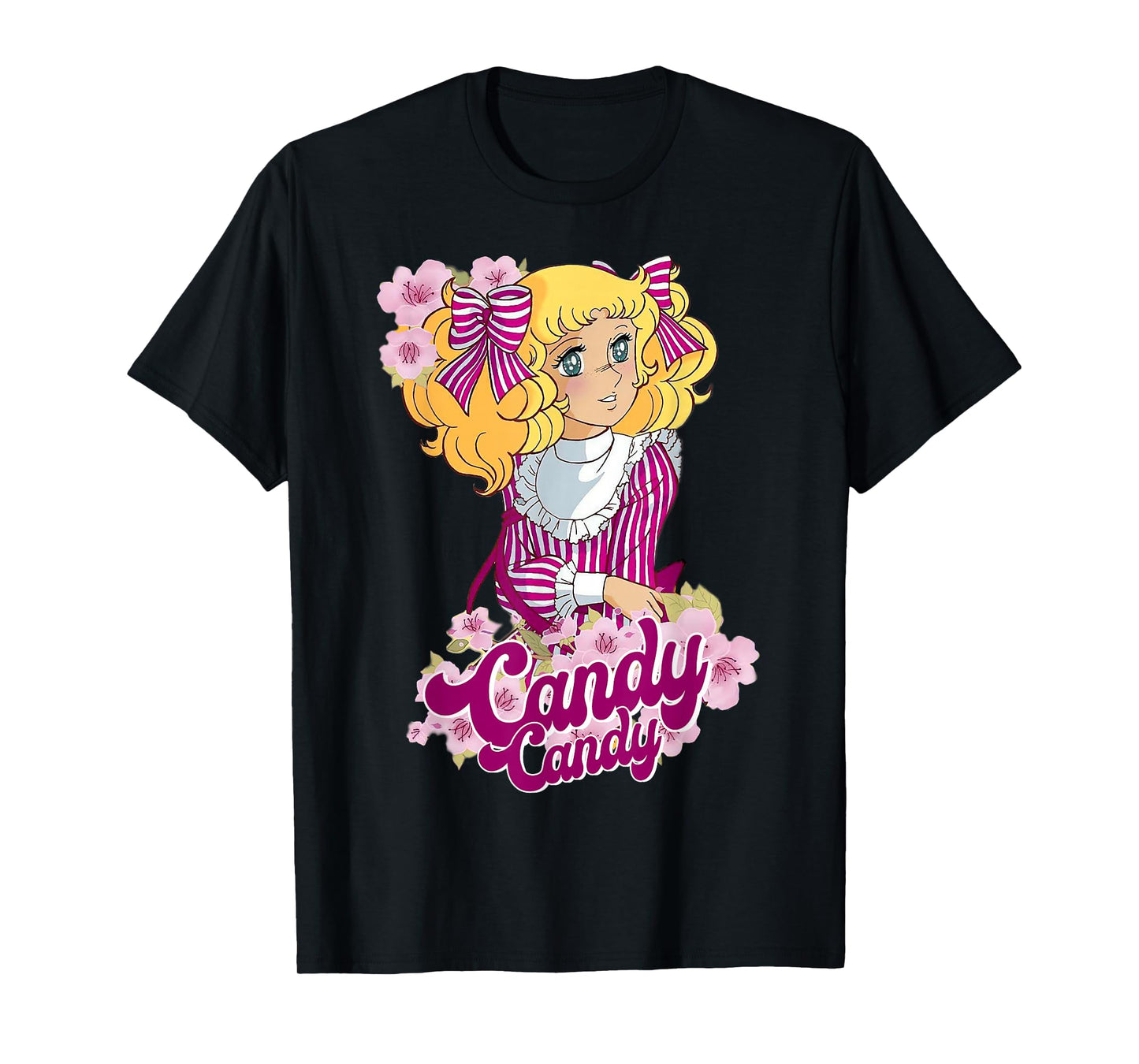 Candy Candy Pink Cartoon Japanese 80s Vintage Anime Manga T-Shirt