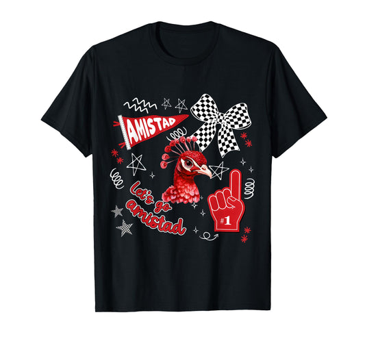 Let's Go Amistad Retro Cheering School Spirit T-Shirt
