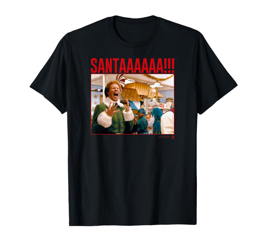 Elf Santa Scream Funny Christmas T-Shirt