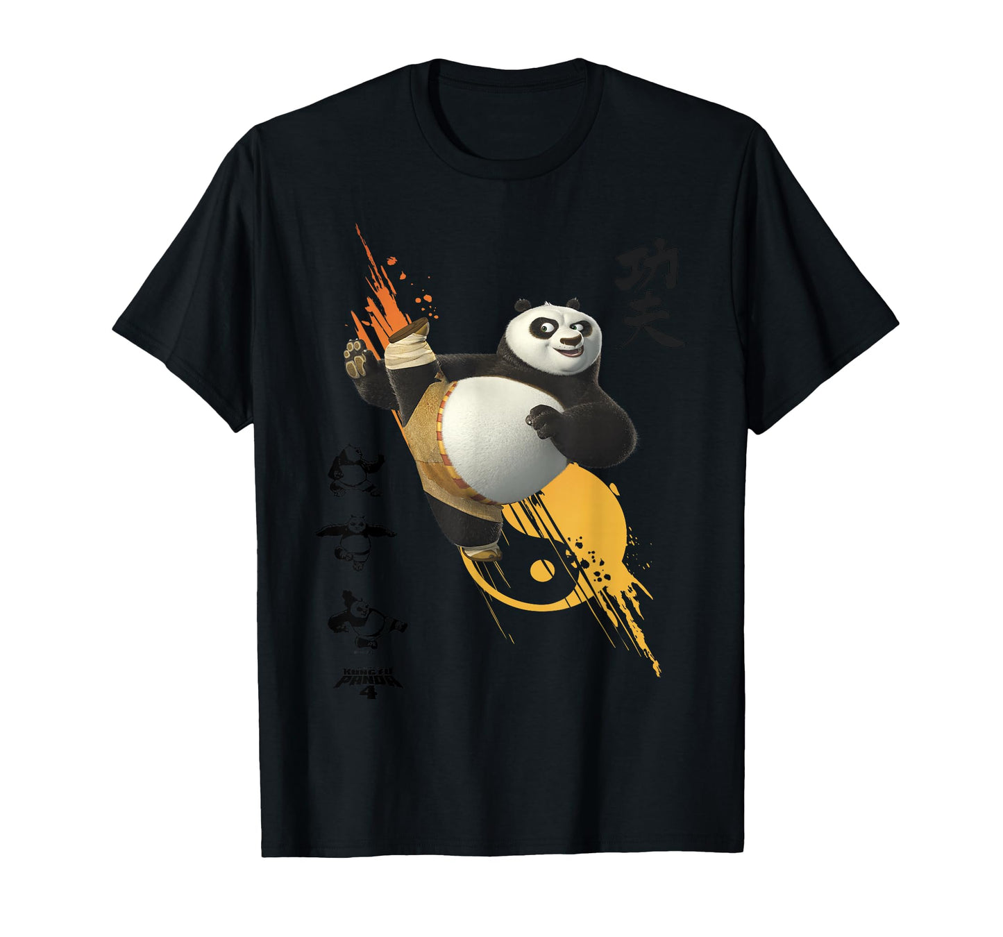 DreamWorks Kung Fu Panda 4 Po Flying Kick T-Shirt