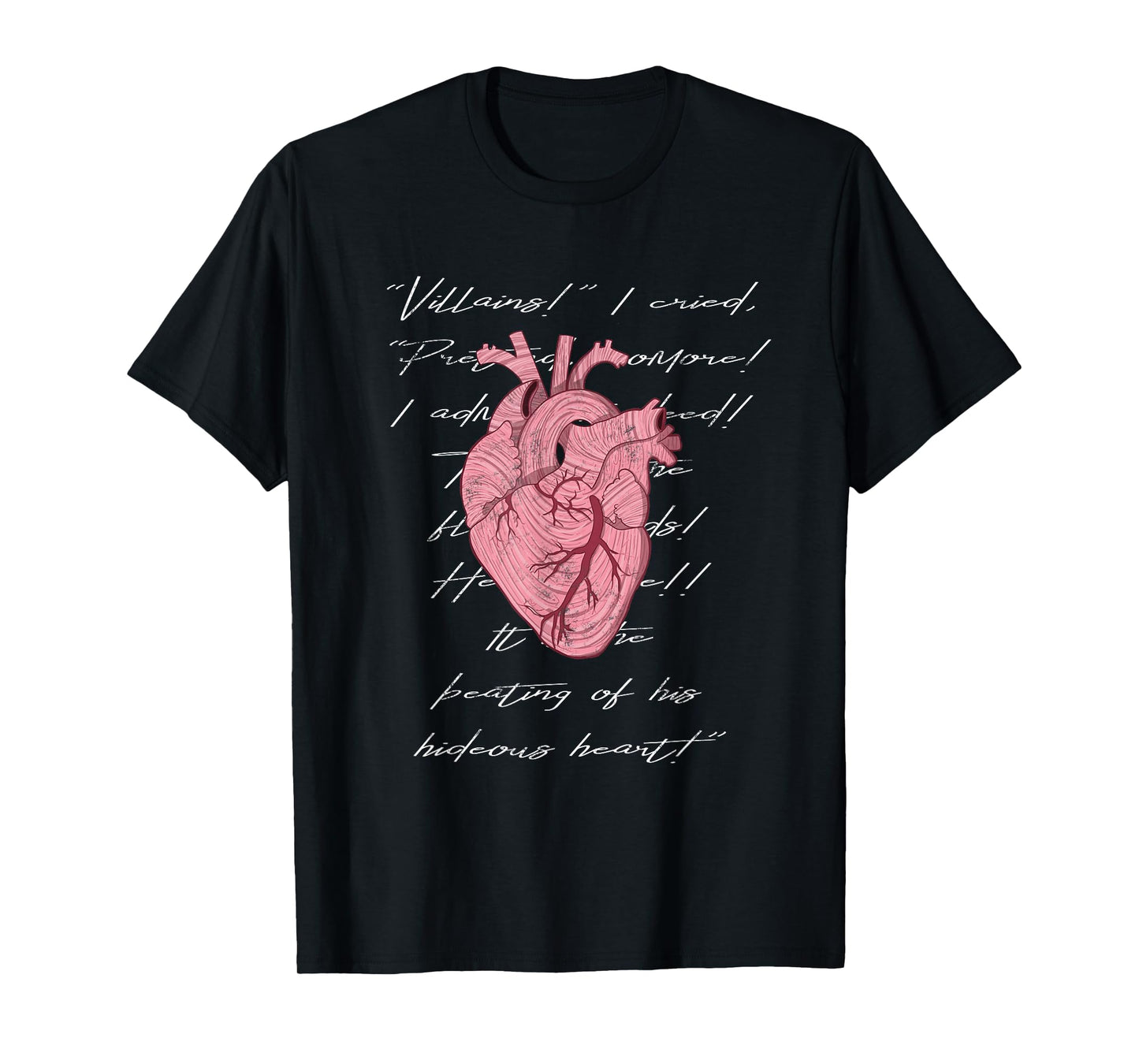 Poe The Beating Tell Tale Hideous Heart Creepy Morbid Design T-Shirt