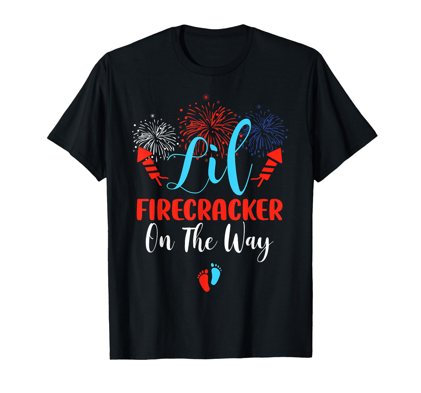 4th of July Pregnancy tee Lil' Firecracker On The Way T-Shirt