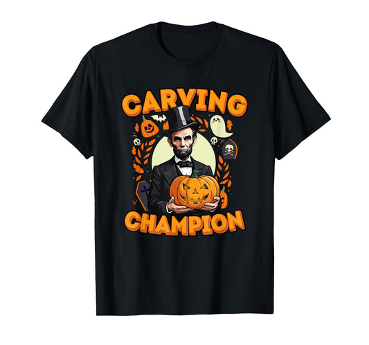 Abraham Lincoln Pumpkin Carving Halloween T-Shirt