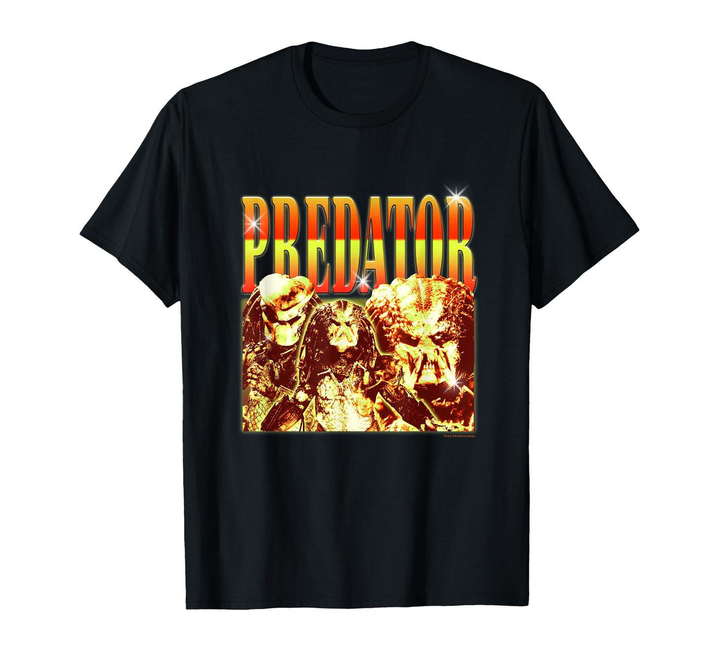Aliens Iconic Epic Predator Montage Retro Big Chest Poster T-Shirt