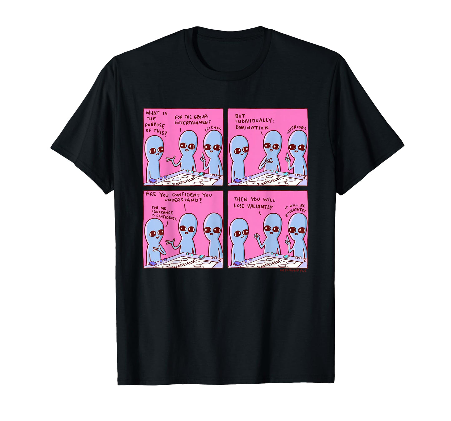 Threadless Nathan W. Pyle Strange Planet Confidence Graphic T-Shirt