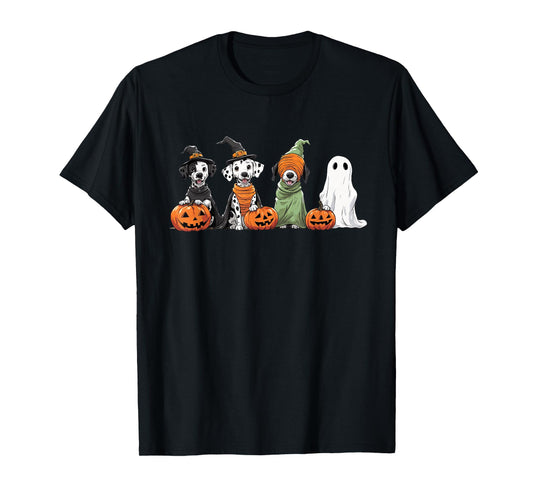 Cute Fall Dalmatian Dog Owner Halloween T-Shirt