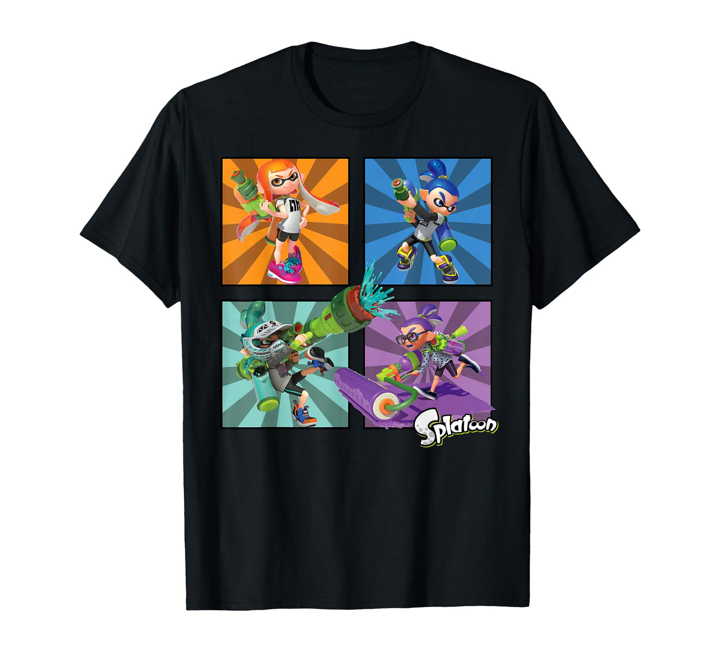 Splatoon Four Character Box Up T-Shirt