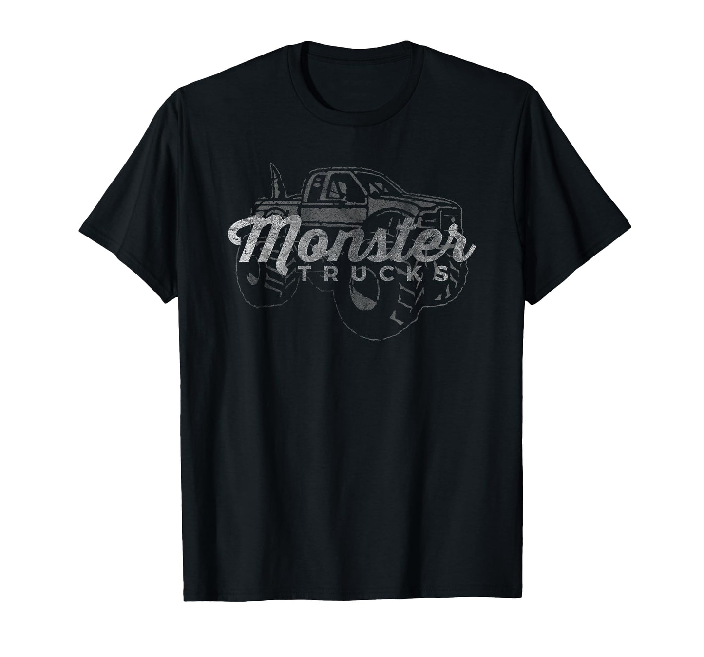 Monster Trucks Vintage Retro Big Truck Lover Men Women Kids T-Shirt