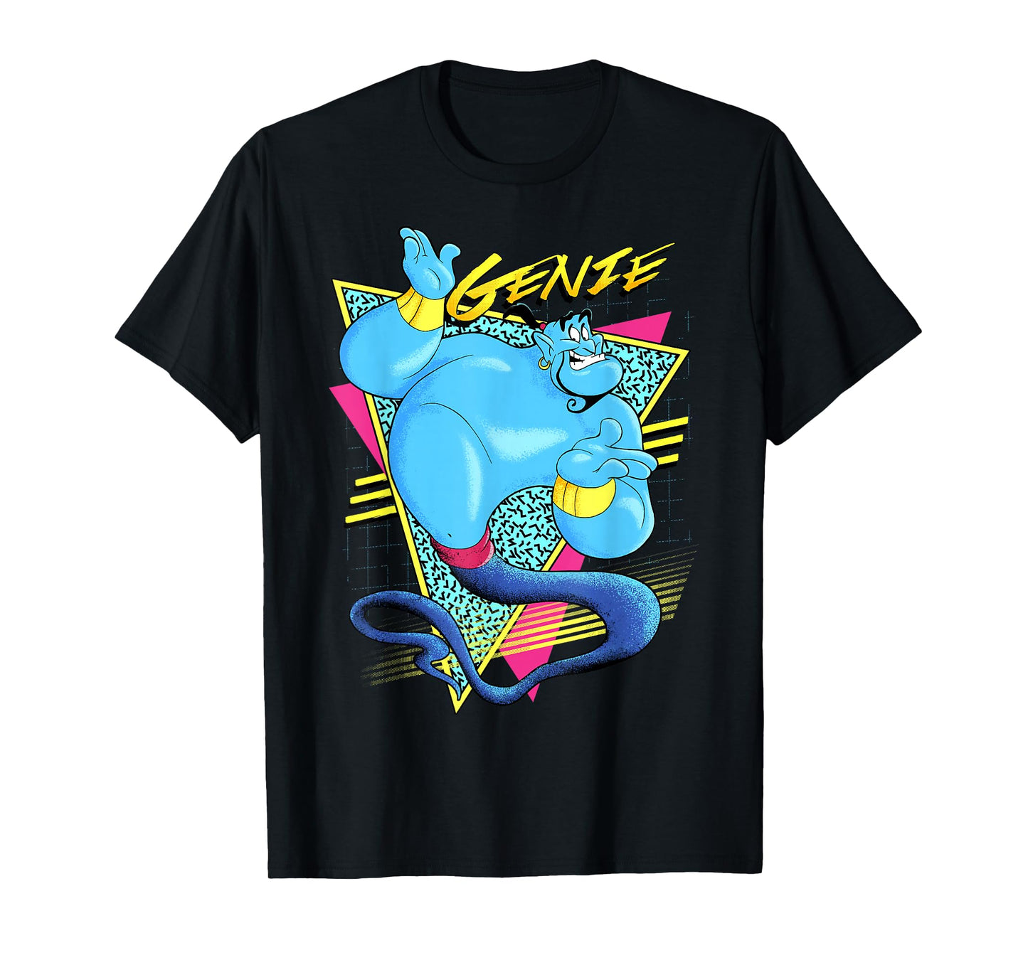 Disney Aladdin Genie Retro Abstract Portrait Logo T-Shirt Small