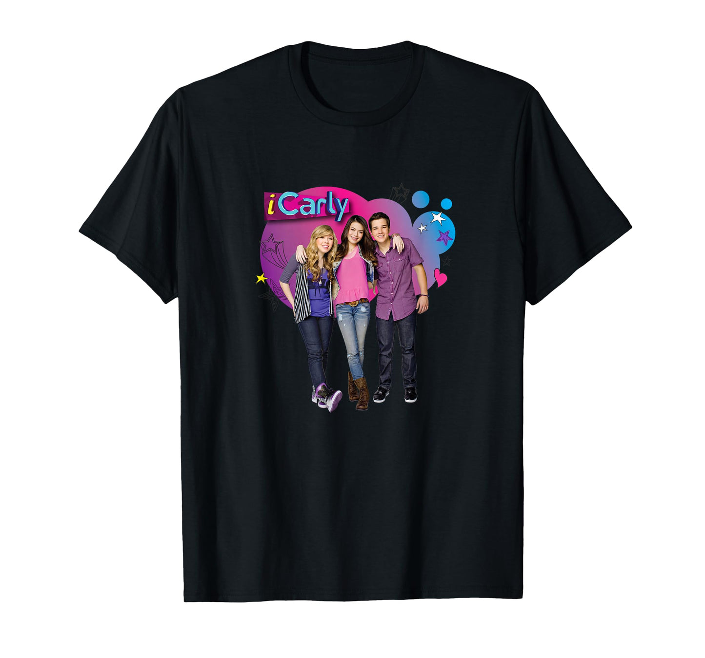 iCarly Cast Bubble Carly, Sam, and Freddie T-Shirt