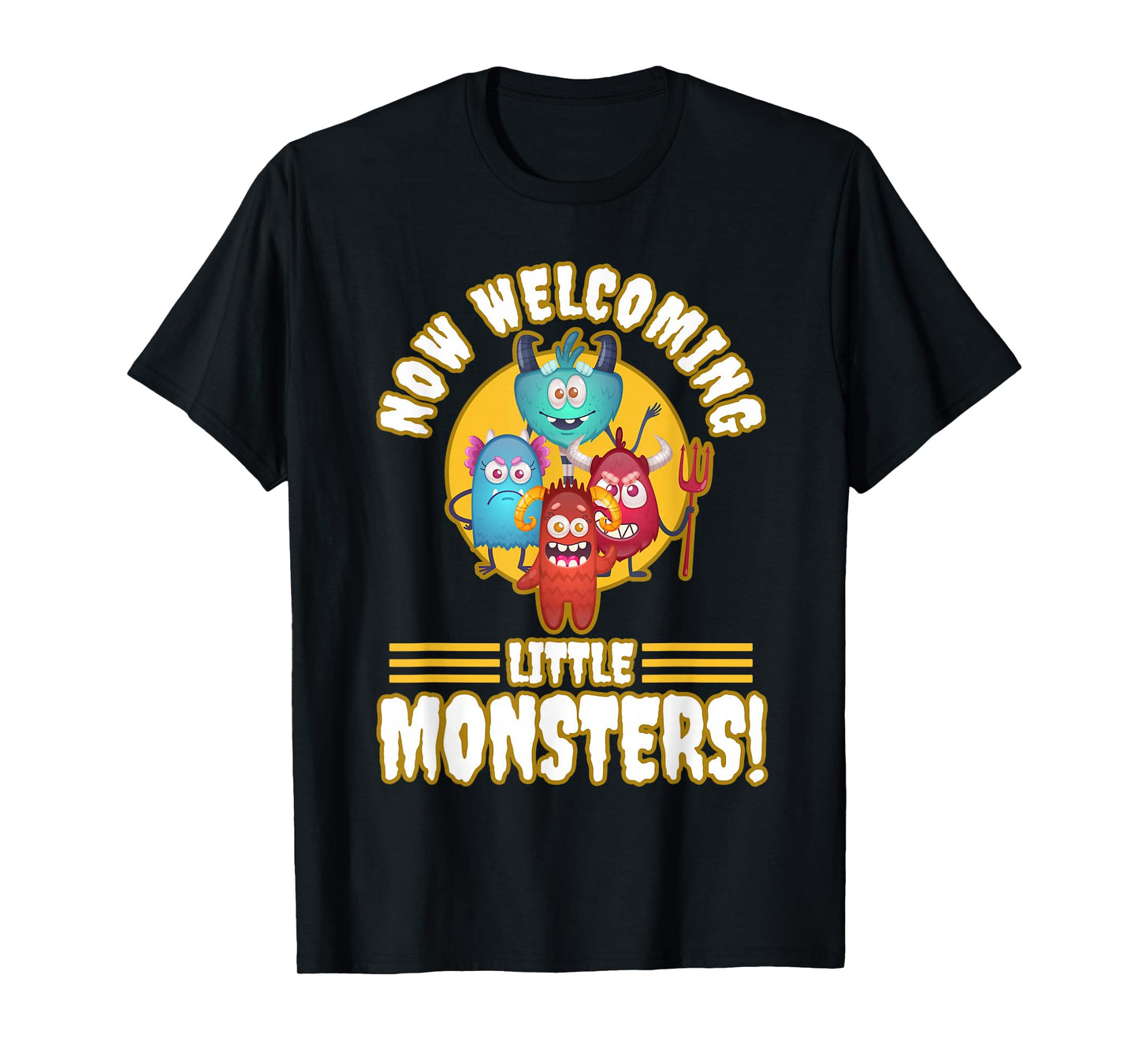 Now Welcoming Little Monsters Halloween Costume For Adults T-Shirt