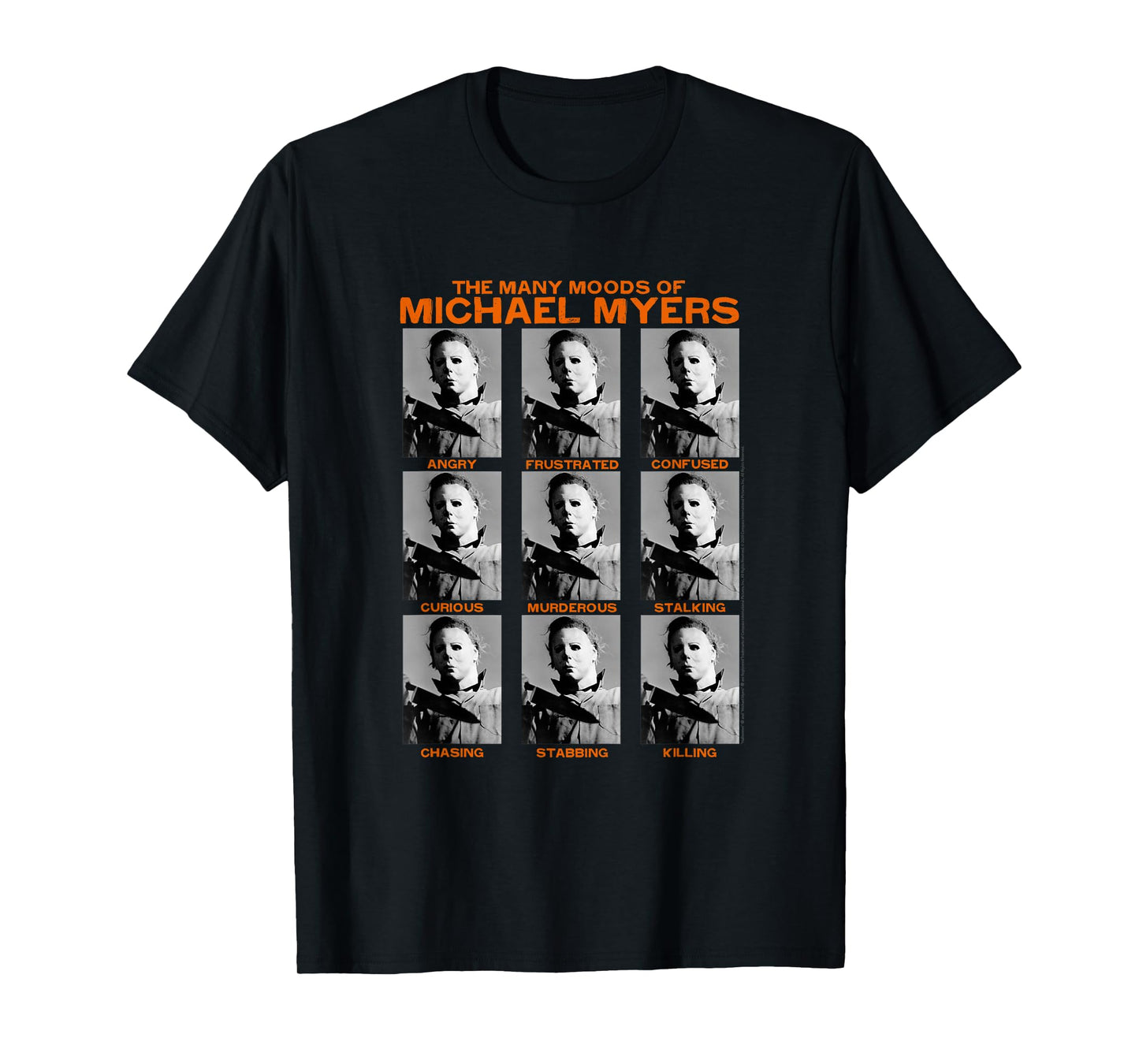 Halloween Many Moods of Michael Myers T-Shirt Small