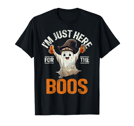 Just Here For The Boos Halloween Costume Funny Halloween T-Shirt