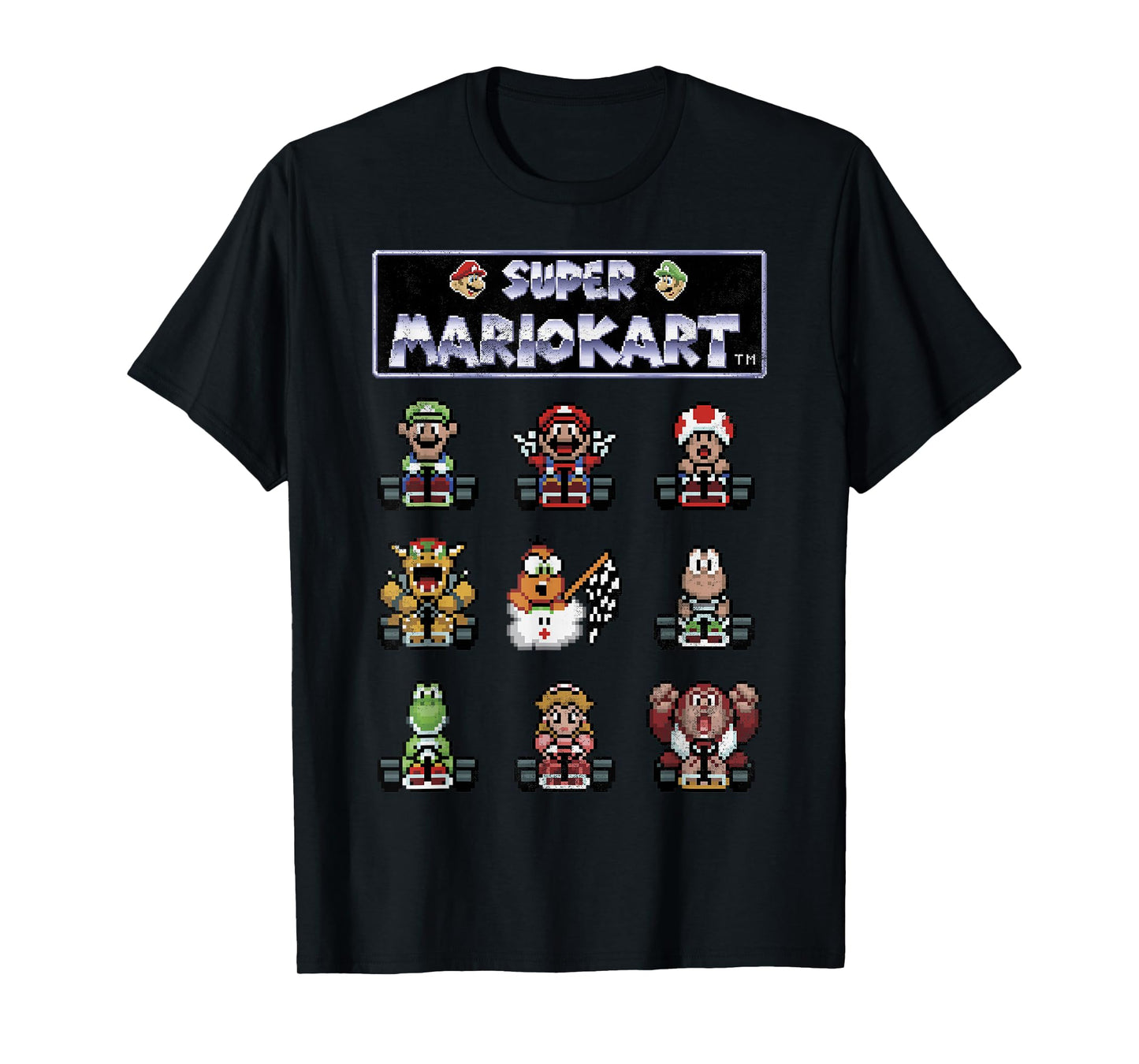 Mario Kart 8-bit Group Racers Retro Graphic T-Shirt T-Shirt