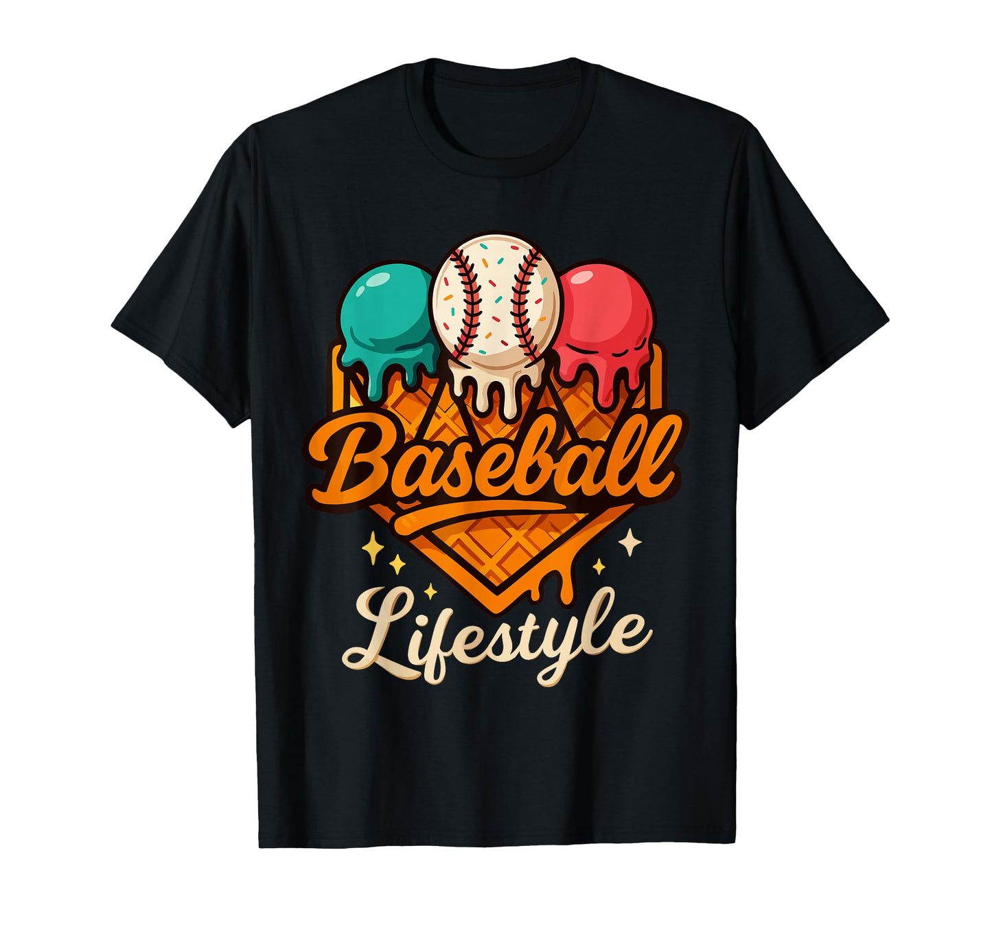 Baseball Drip Outfit Boys, Ice Cream Drip Baseball Lifestyle T-Shirt