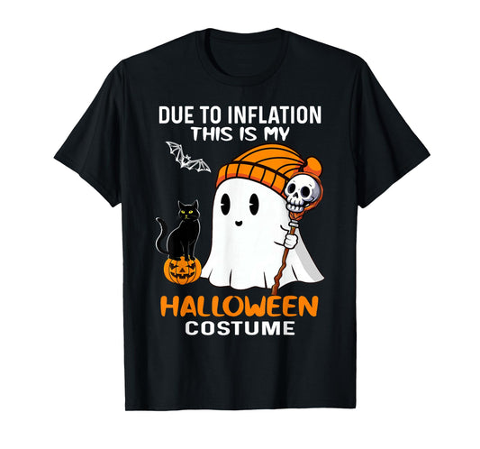 Due to Inflation My Halloween Costume Ghost cat Pumpkin Men T-Shirt