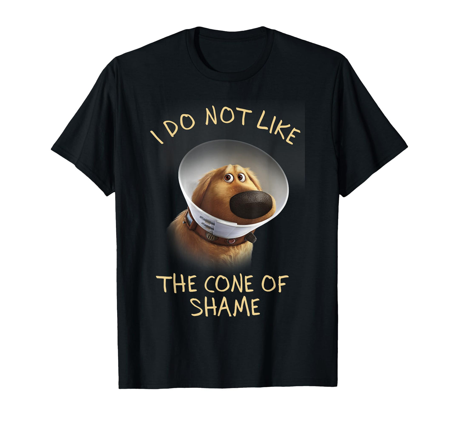 Disney Pixar Up Dug Sad Cone of Shame Graphic T-Shirt T-Shirt