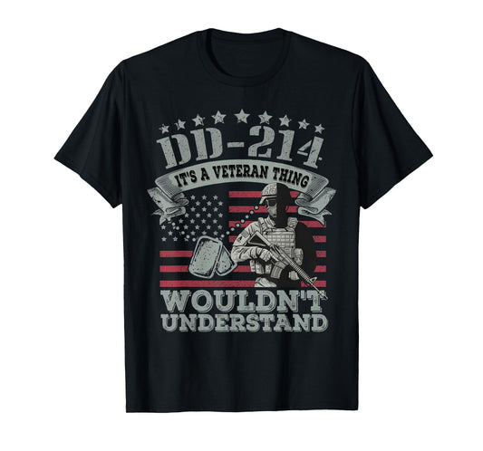 DD-214 It's A Veteran For Men Vintage Veteran T-Shirt