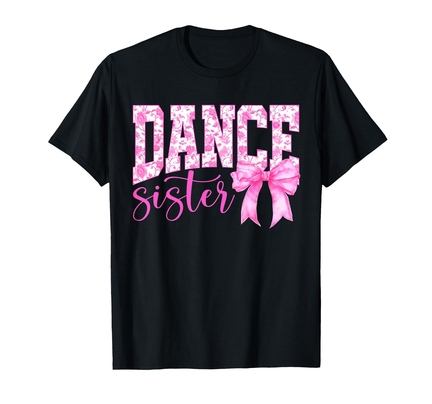 Retro Dance Sister Pink Coquette Bow Game Day Season Women T-Shirt