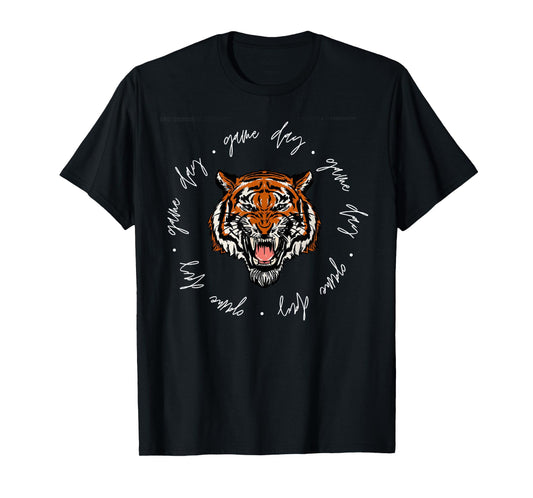 Touchdown American Football Game Day Thanksgiving Tiger Cool T-Shirt