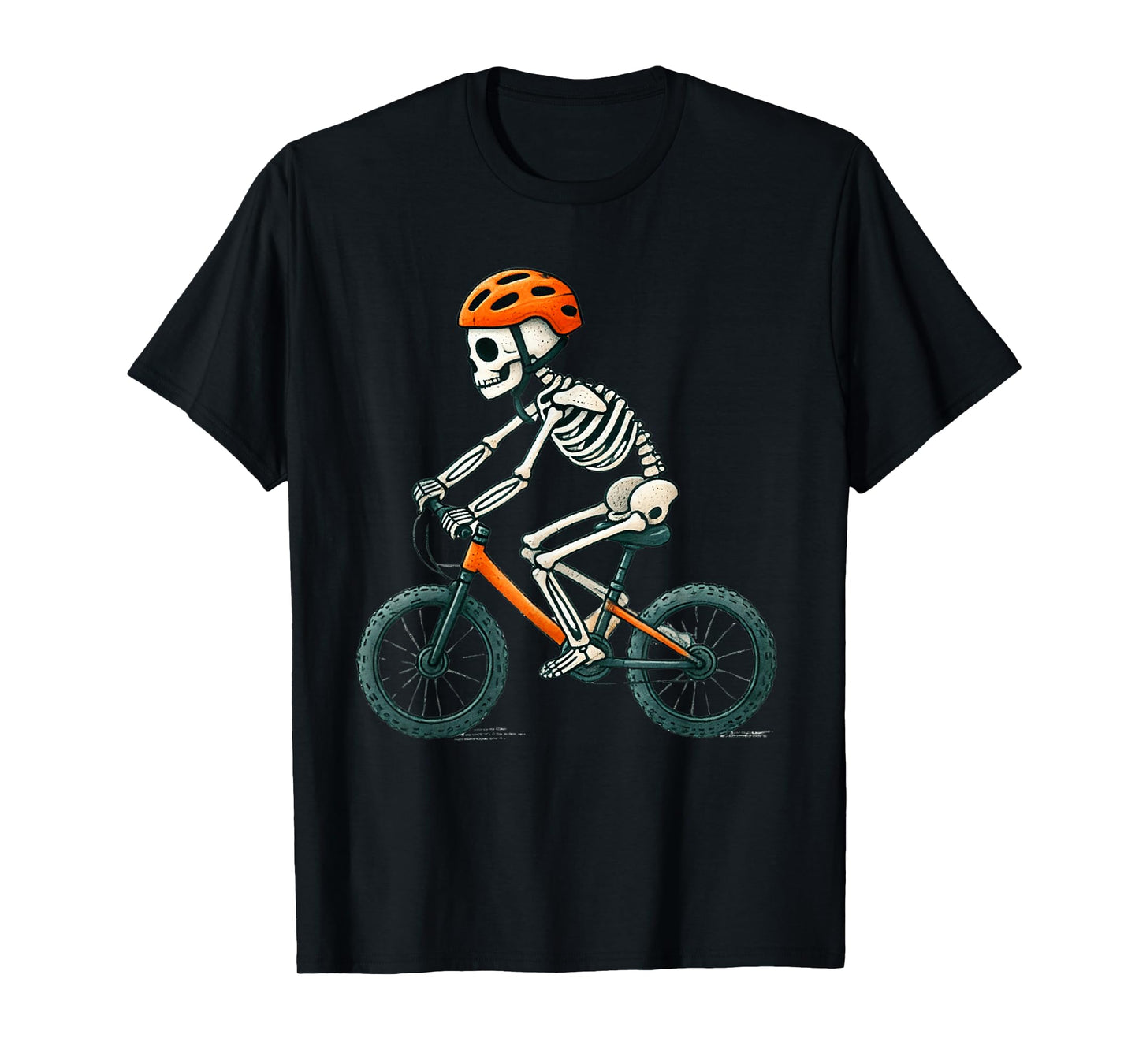 Skeleton Biking Cycling Halloween Funny Biker for Boys Kids T-Shirt