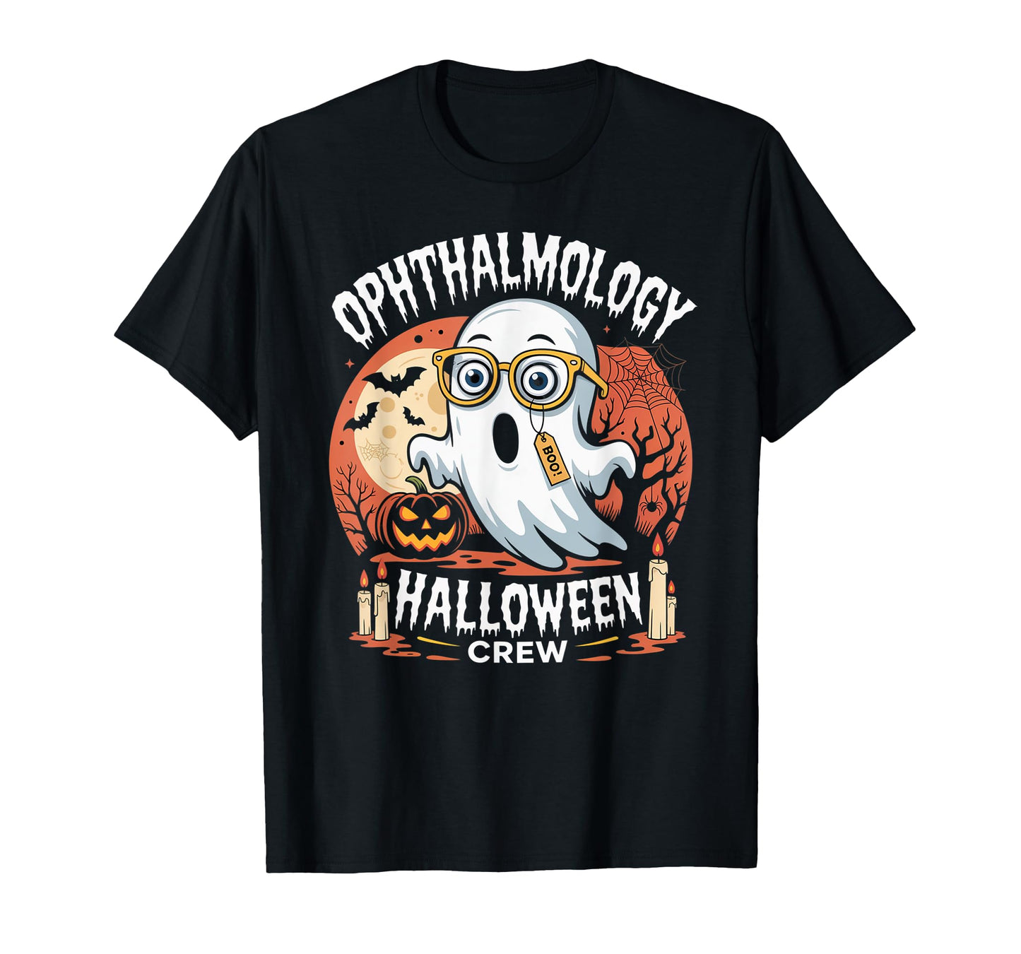 Spooky Ophthalmology Boo Crew Ophthalmology Halloween T-Shirt