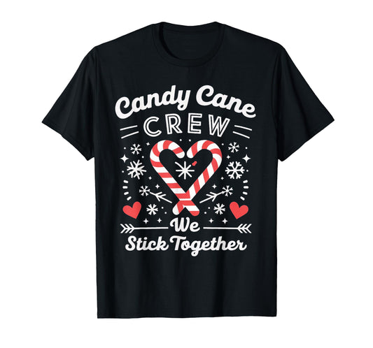 Christmas Candy Cane Heart Holiday Family Matching Pajama T-Shirt