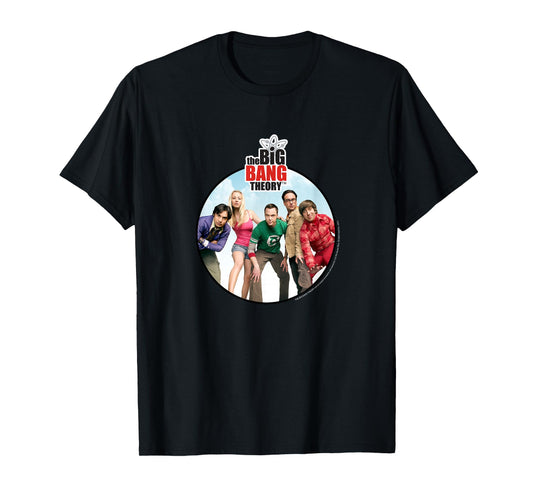 The Big Bang Theory Group Shot Circle Logo TV Show T-Shirt