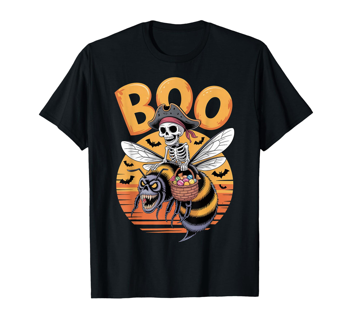 Spooky Bee Costume on Boo Bee Halloween T-Shirt