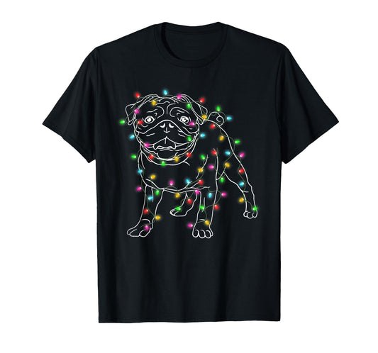 Pug Dogs Tree Christmas Sweater Xmas Pet Animal Dog Gifts T-Shirt
