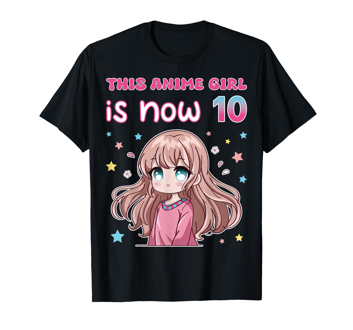 This Anime Girl Is Now 10 Japanese Anime Manga 10th Birthday T-Shirt
