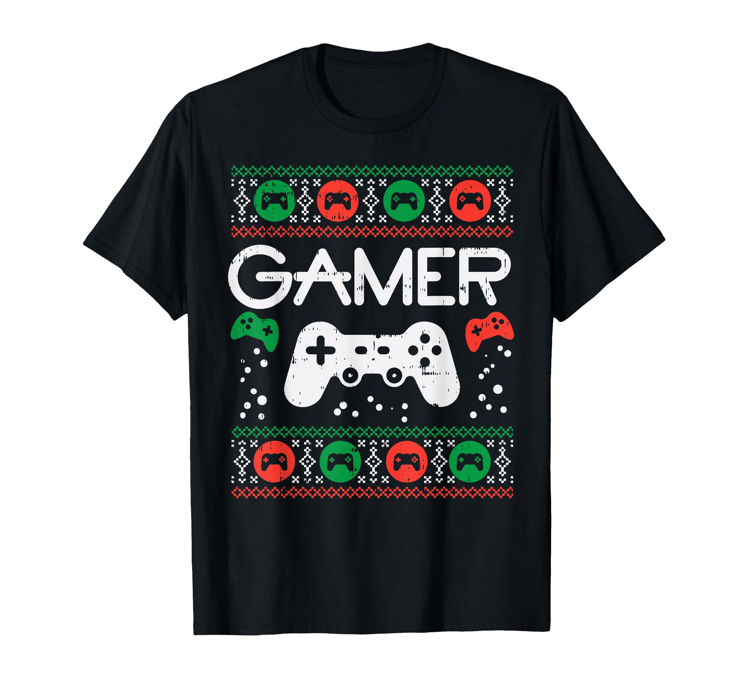 Gamer Ugly Christmas Sweater Retro Video Game Xmas Boys Gift T-Shirt