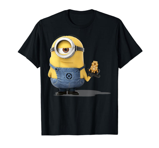 Despicable Me Minions Holding A Ginger Bread Minion Portrait T-Shirt Small