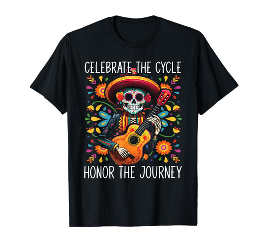 Dia De Los Muertos Sugar Skull Skeleton Mexican Holiday T-Shirt