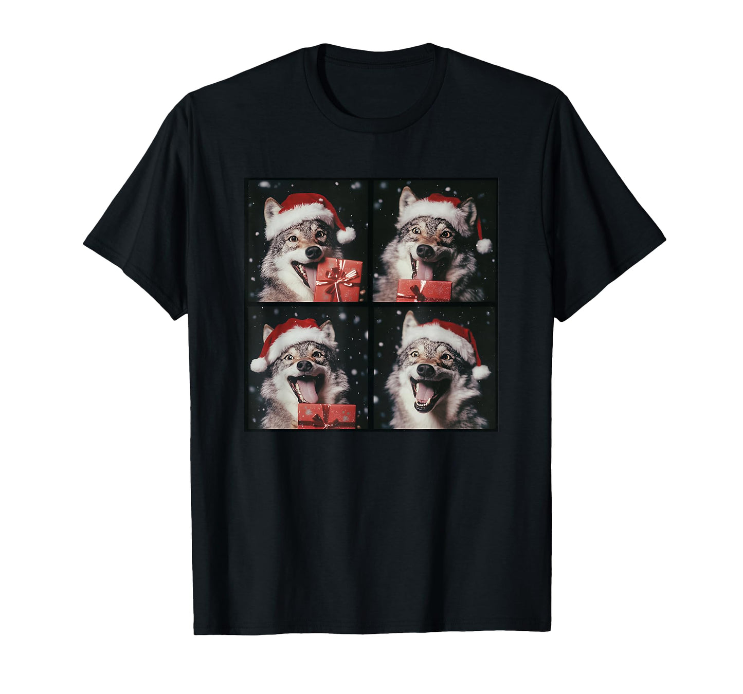 Funny Wolf Christmas T-Shirt