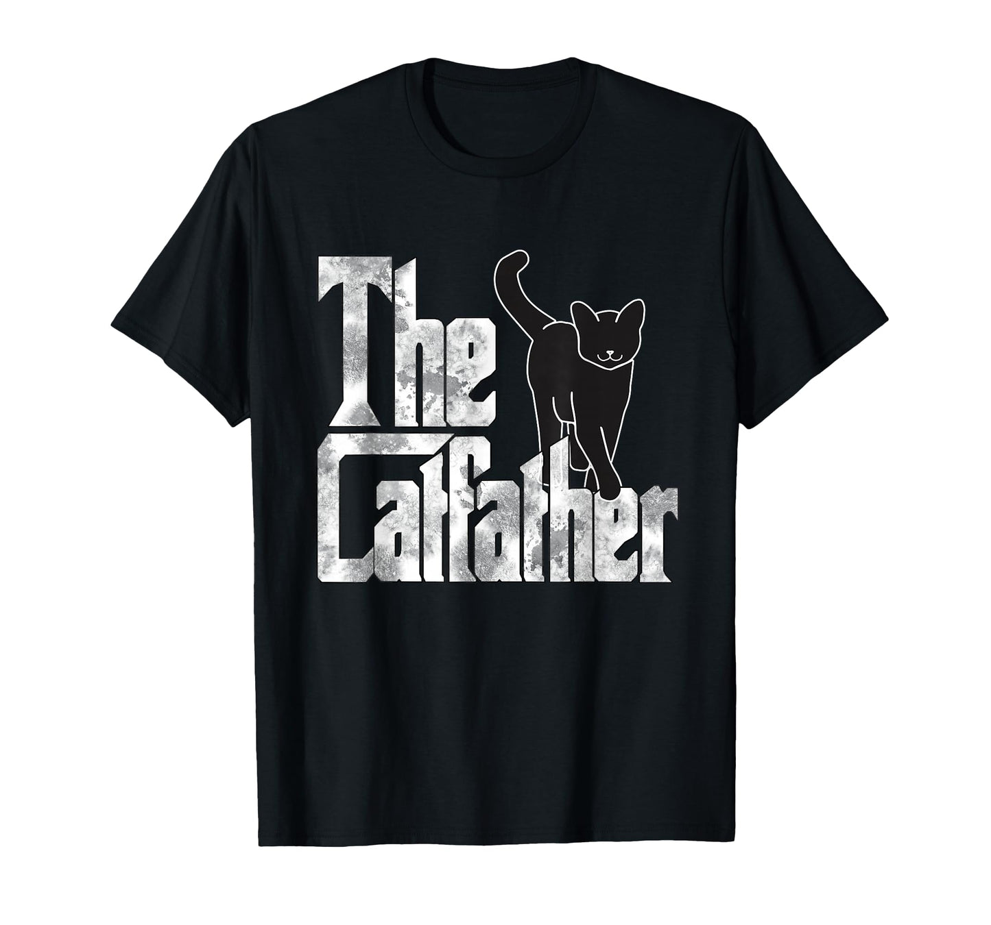 The Catfather Black Cat Father Mafia Whiskers Male Daddy T-Shirt